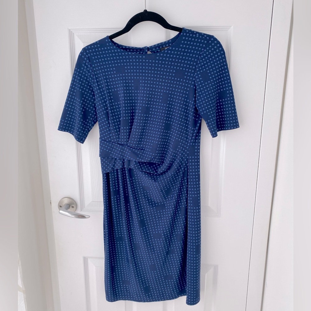 XS Small Jacob Blue Dress with Ruching